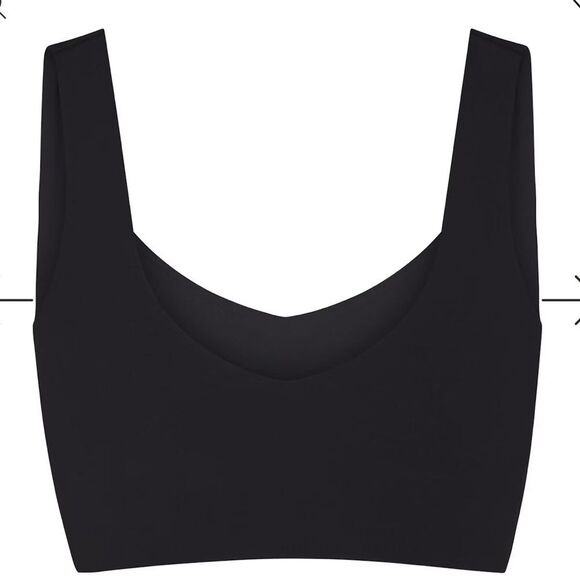 Skims PLUNGE TANK BRA ONYX (BLACK) 5XL NWT in packaging - Picture 2 of 5